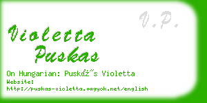 violetta puskas business card